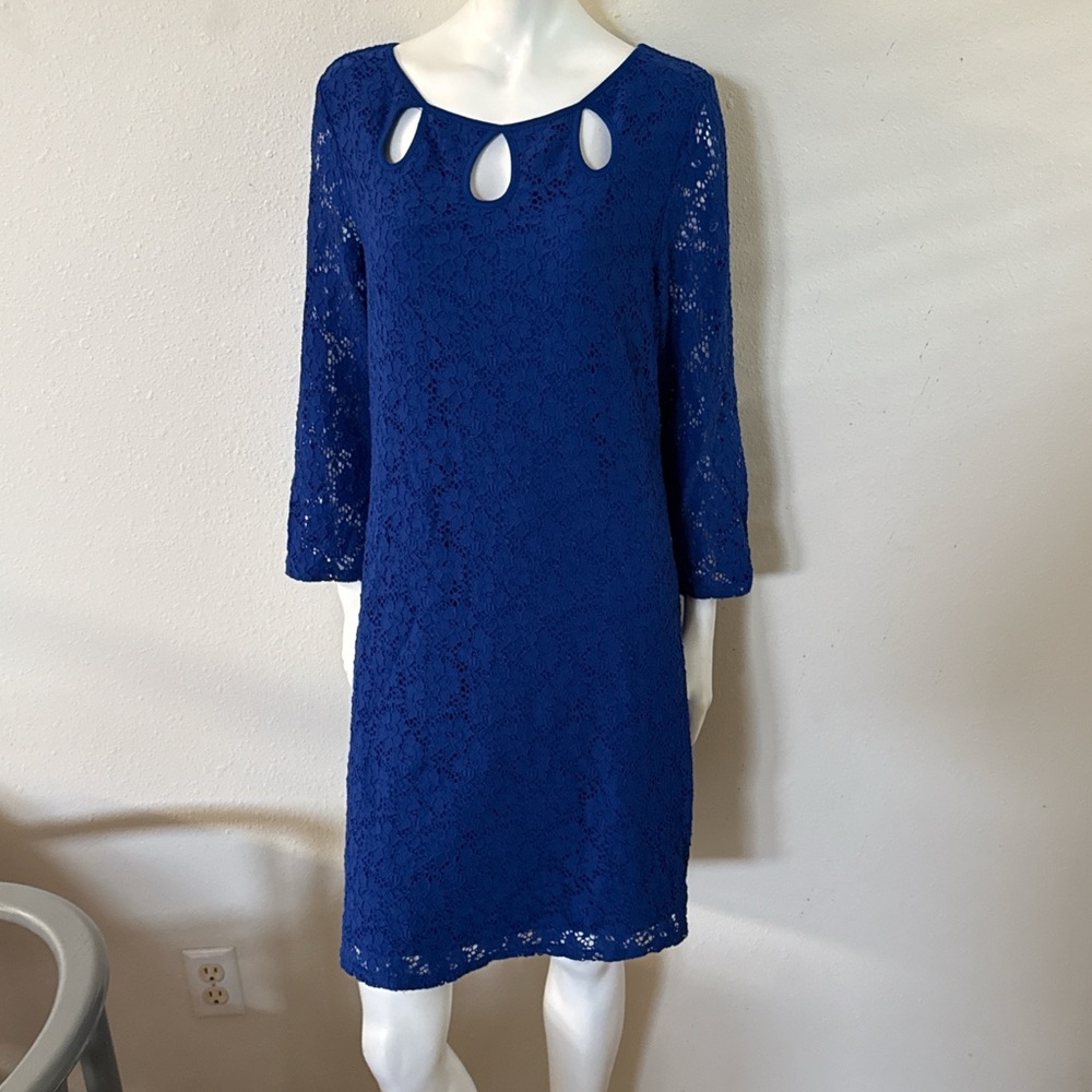 Laundry by Design Royal Blue Lace Midi Dress